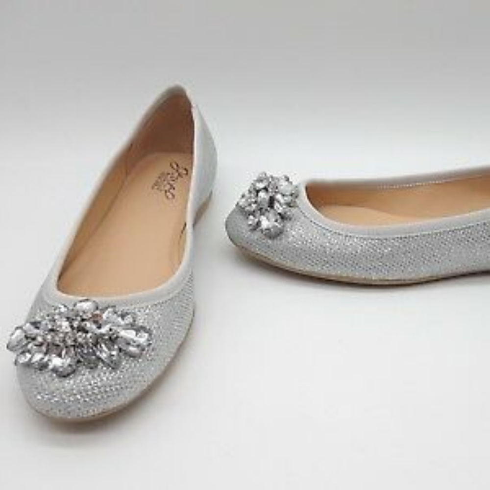 BADGLEY MISCHKA Jewel Bridal Embellished Flats Shoes